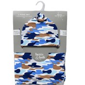 Wholesale - 30"x40" 0-6m ELIAS SWADDLE BLANKET W/HAT C/P 48, UPC: 887947101744